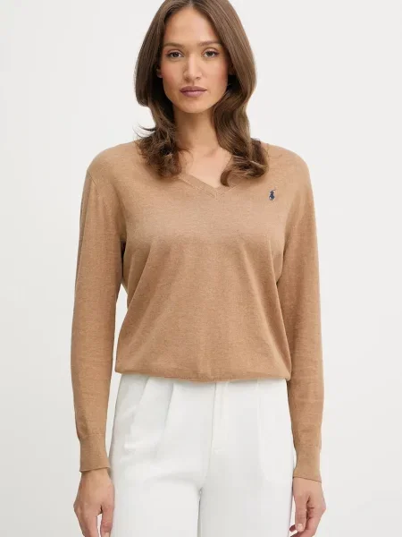 Polo Ralph Lauren Пуловер Straight Fit бежов