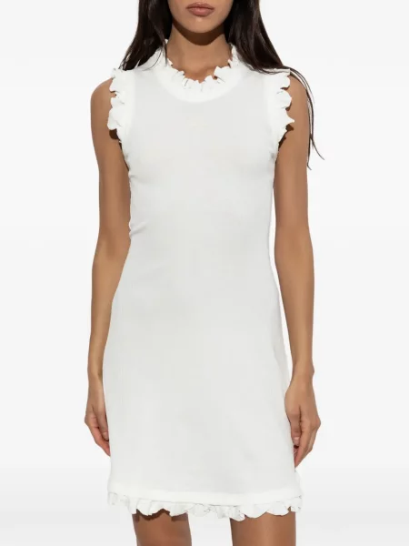 Rochie mini Loewe cu volane alb