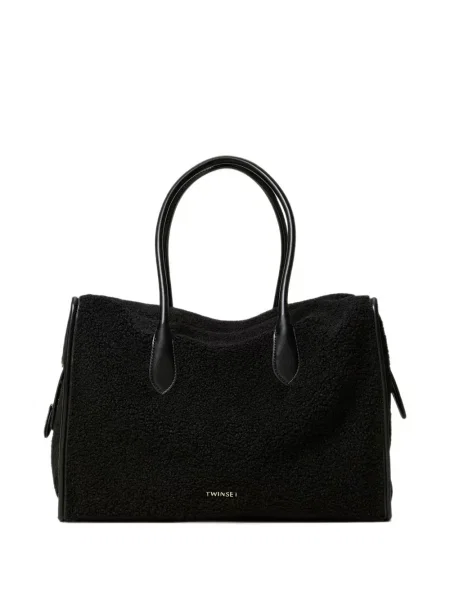 Blană artificială geantă Twinset negru