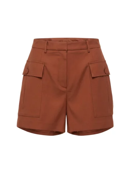 Szorty cargo Trussardi z wysoką talią brązowe