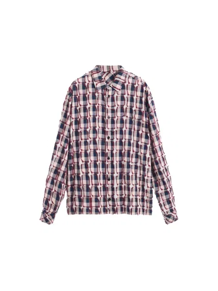 Desigual Cămașă albastru / albastru deschis / roșu alb