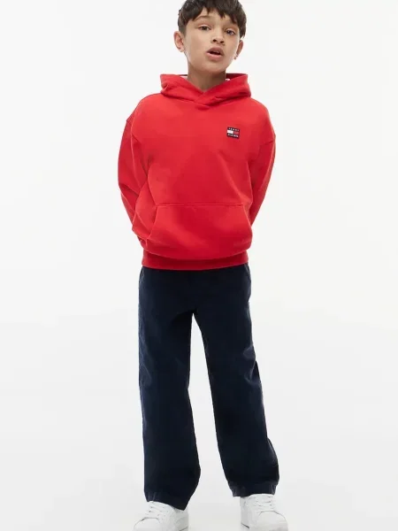 Суичър с качулка Tommy Hilfiger червено