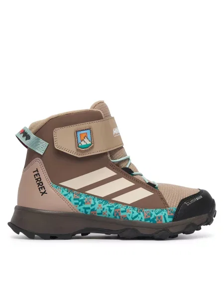 Παπούτσια πεζοπορίας adidas Minecraft Terrex Snow Cf Climawarm Winter Shoes Kids Σκούρο μπεζ