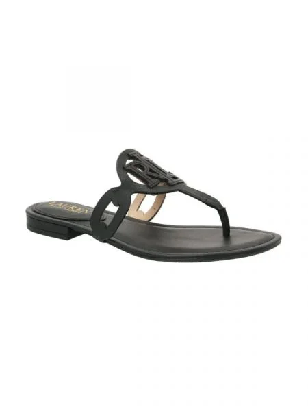 Șlapi Lauren Ralph Lauren negru