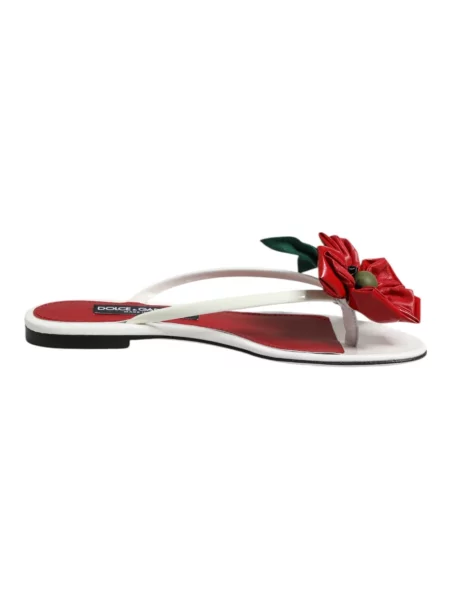 Sandały Dolce And Gabbana w kwiatki białe