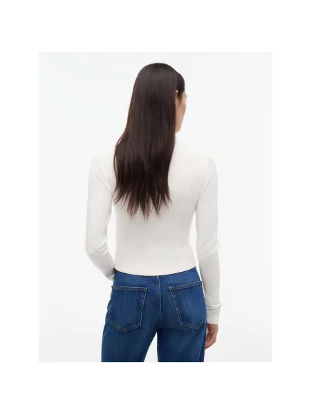 Geacă de blugi Tommy Jeans cu guler înalt alb