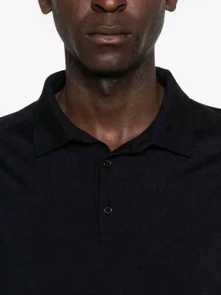 Lung tricou polo Boss albastru