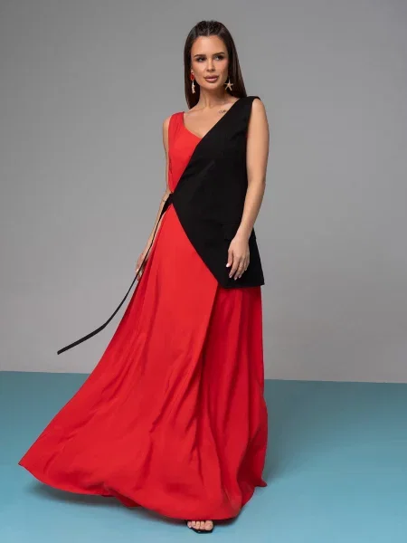 ISSA Plus Сарафан червоний