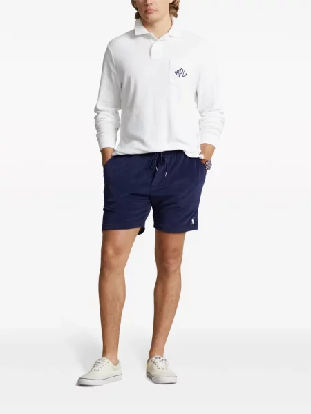Dzianinowe sneakersy Polo Ralph Lauren do biegania sznurowane białe