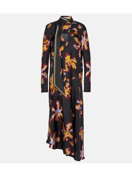 Rochie midi Dorothee Schumacher de mătase până la genunchi de costum