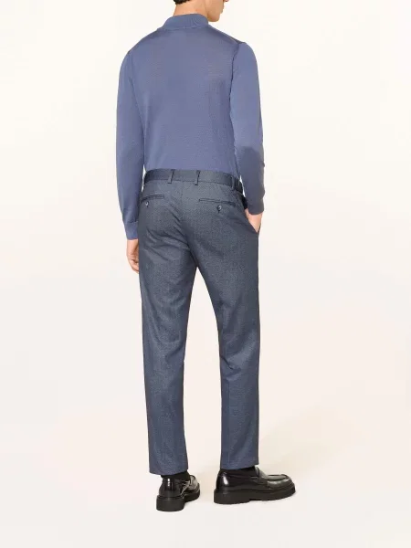 Paul Spodnie Garniturowe Regular Fit blau niebieskie