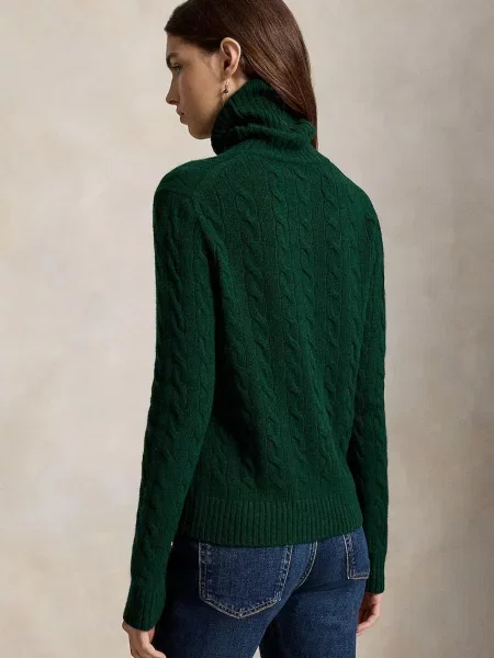 Polo Ralph Lauren sveter dámsky vlnený zelená