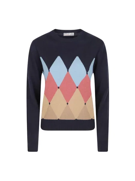 Sweter Ballantyne z nadrukiem niebieski