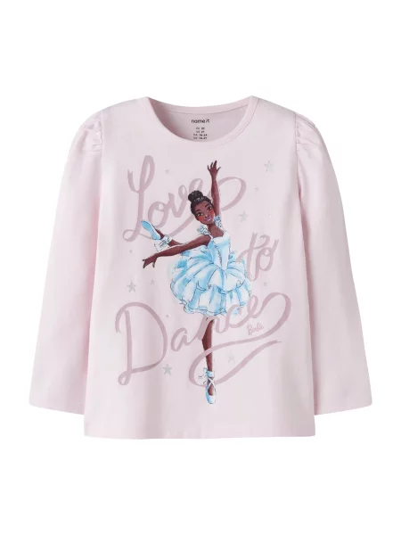 NAME IT Tricou NMFordi Barbie deschis / maro închis / rosé / roz pal albastru