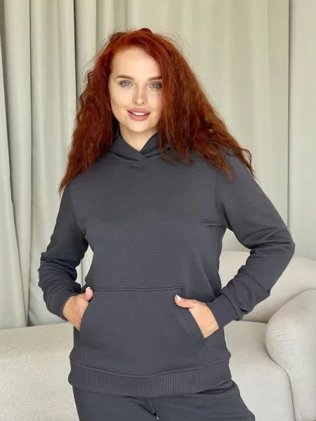 Худі Merlini бавовна/еластан сірий