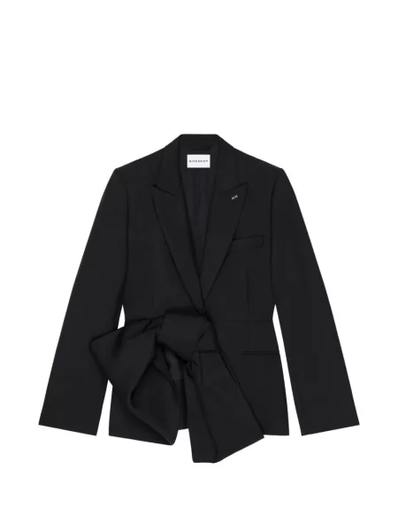 Geacă Givenchy cu funde de lână negru