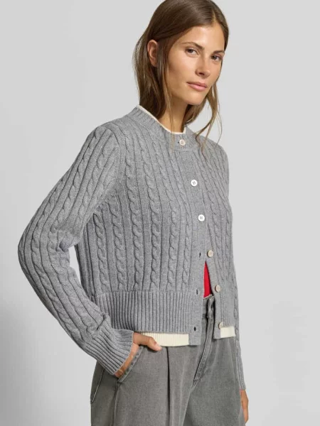 Kardigan w kroju regular fit z dodatkiem wełny w imitacji dzianiny Myon