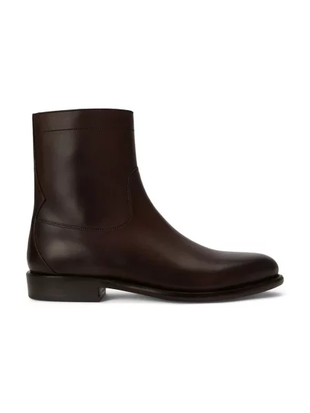Polo Ralph Lauren ghete pentru bărbați din piele Owen Zip Bt maro