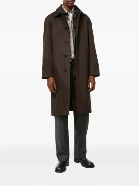 Lung reversibil palton Burberry maro