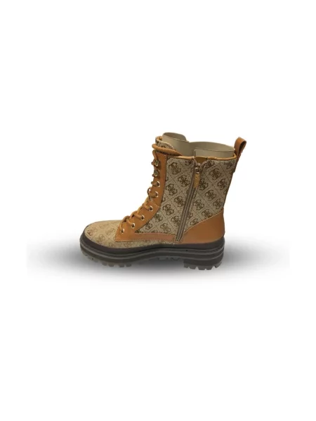 Buty do kostki Guess skórzane brązowe