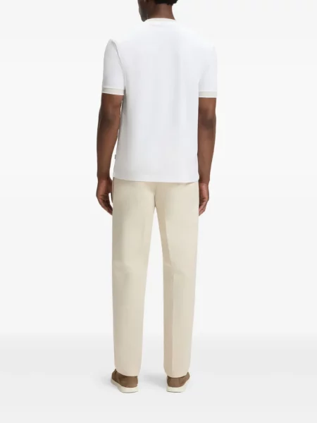 Tricou Boss cu decolteu rotund alb