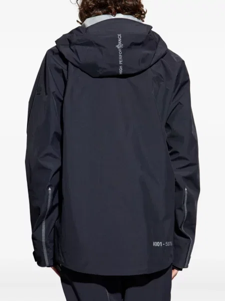 Geacă Moncler Grenoble cu glugă albastru