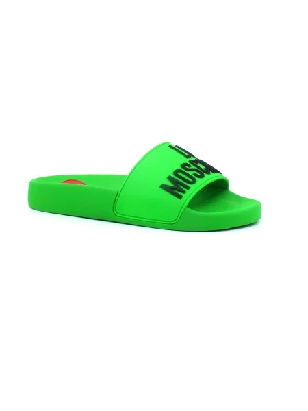 Klapki Love Moschino zielone