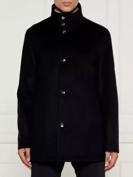 BOSS BLACK De lână palton H-Coxtan negru