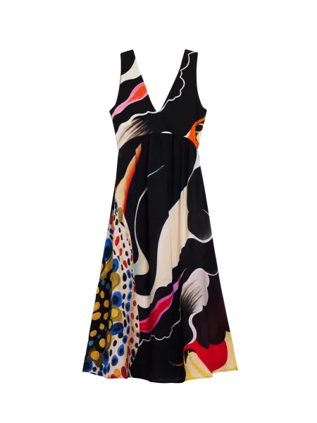 Desigual Rochie galben / roșu / negru alb