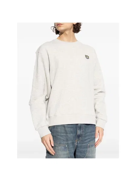 Haftowana bluza Kenzo w tygrysie prążki szara