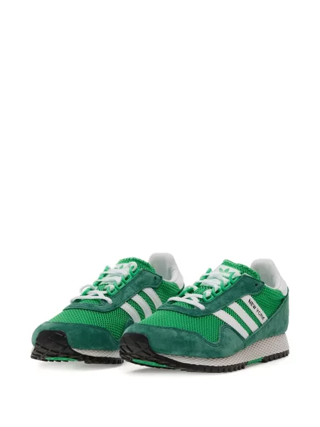 Ριγέ sneakers Adidas New York σουέντ ροζ