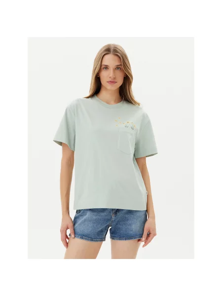 Lee Marškinėliai Embroidery Pocket Relaxed Fit žalia