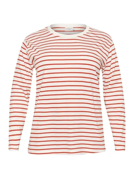 KAFFE CURVE Tričko Winni červená biela