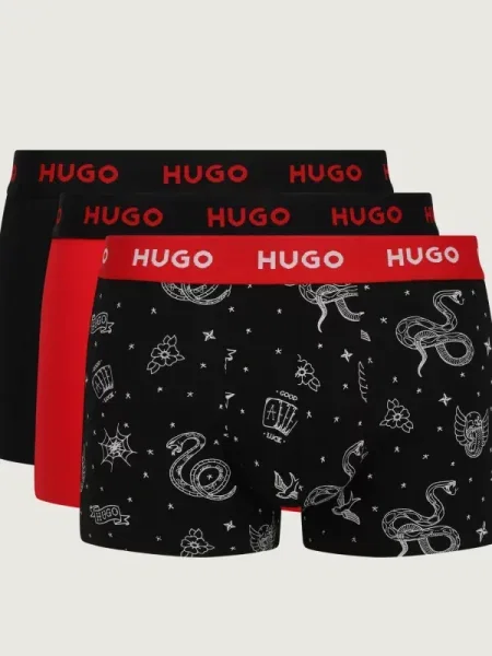 Hugo Bodywear Chiloți boxer DESIGN negru