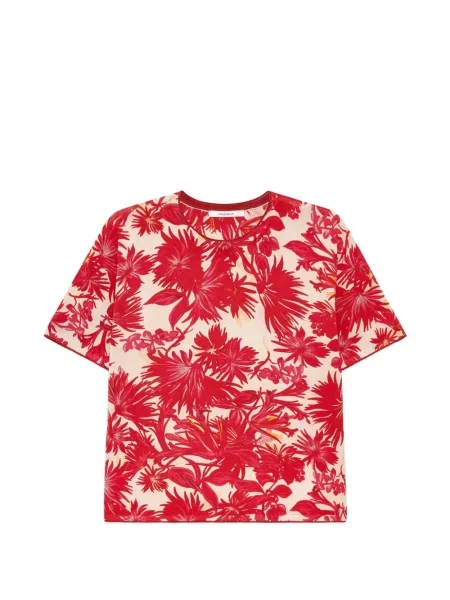 Tricou Maliparmi cu model floral roșu