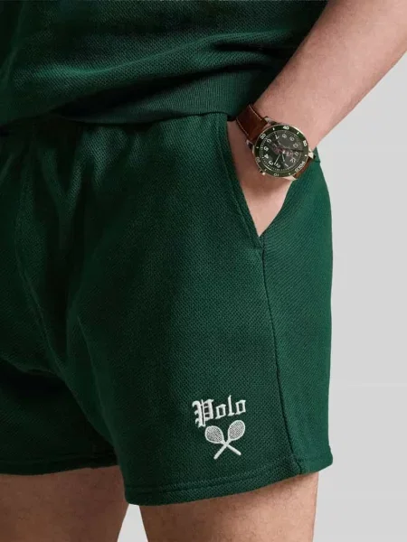 Szorty dresowe w kroju regular fit z czystej bawełny Polo Ralph Lauren zielone