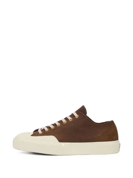 Sneakerși Superga din piele maro
