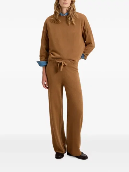Pantaloni Woolrich tricotate cu cordon maro