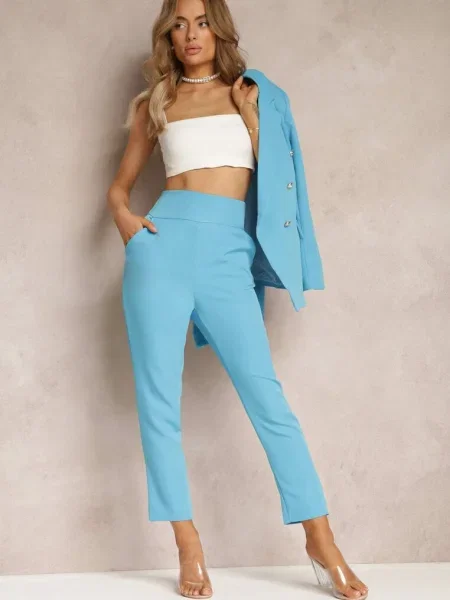 Pantaloni albaștri din Regular Pivolia albastru