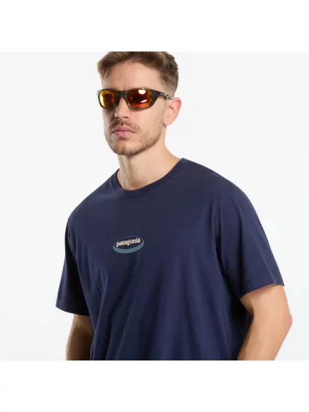 T-shirt Patagonia Oval Logo T-Shirt New Navy: Kaleido XL ναυτικό