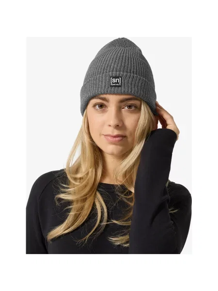 SUPER.NATURAL Merino Basic Beanie czapka unisex męska zimowa one size szara