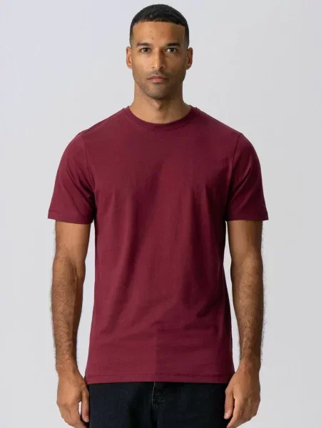 TEESHOPPEN Cămașă Organic Basic burgundy roșu