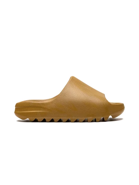 Lniane klapki Yeezy brązowe