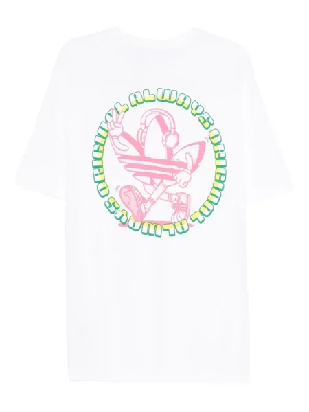 Top Adidas cu dungi alb