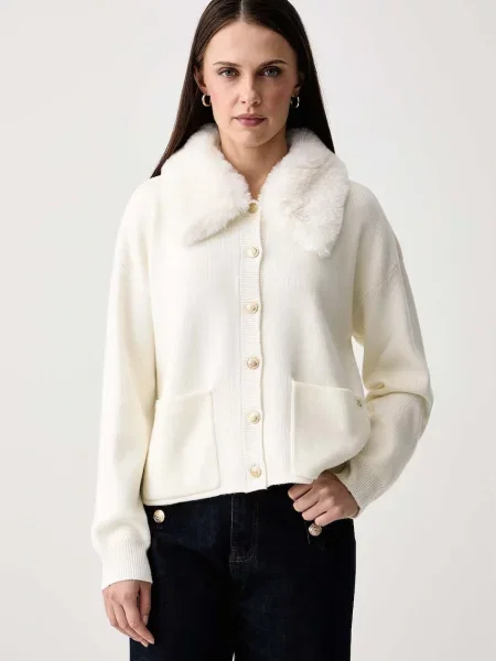Gaudi cardigan pentru femei cu vâscoză bej