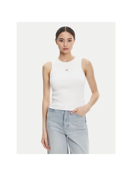 Calvin Klein Jeans Τοπ Slim Fit λευκό