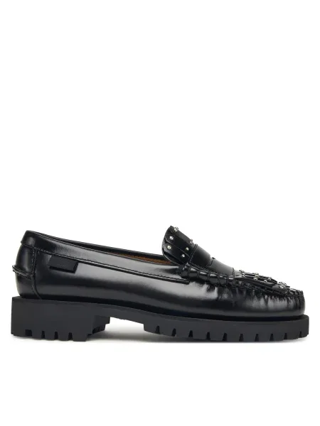 Кожени мокасини Weekend Max Mara Weekendanlug с платформа черно