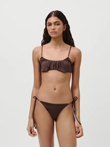LeGer by Lena Gercke Sutien costum de baie Dotta închis maro