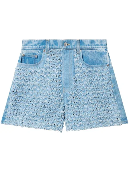 Pantaloni scurți din denim Stella Mccartney albastru
