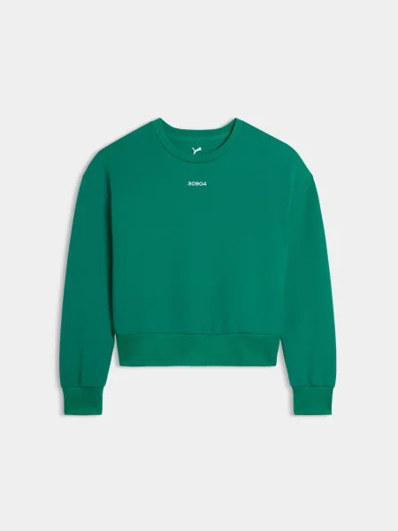 Світшот PUMA W Cloudspun Fleece комбінований верх зелений